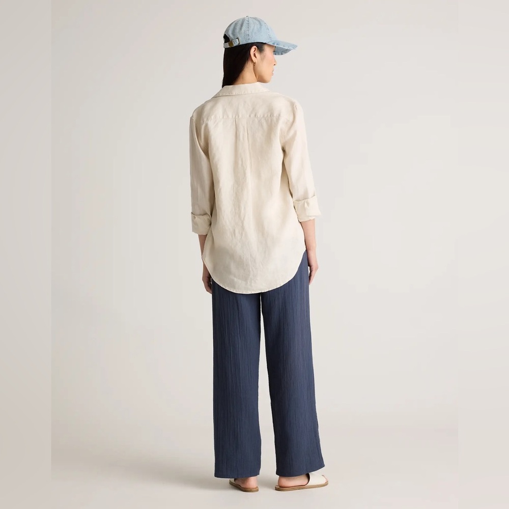 Quince Navy Wide-Leg Pants - Picture 8 of 8